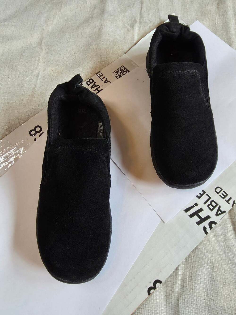 Route 66 Slip-On Shoes Size 6.5 M Black Leather